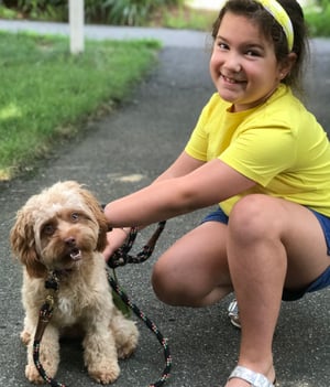 Maddy and Ruby - walking the dog-1