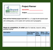 Project planner template