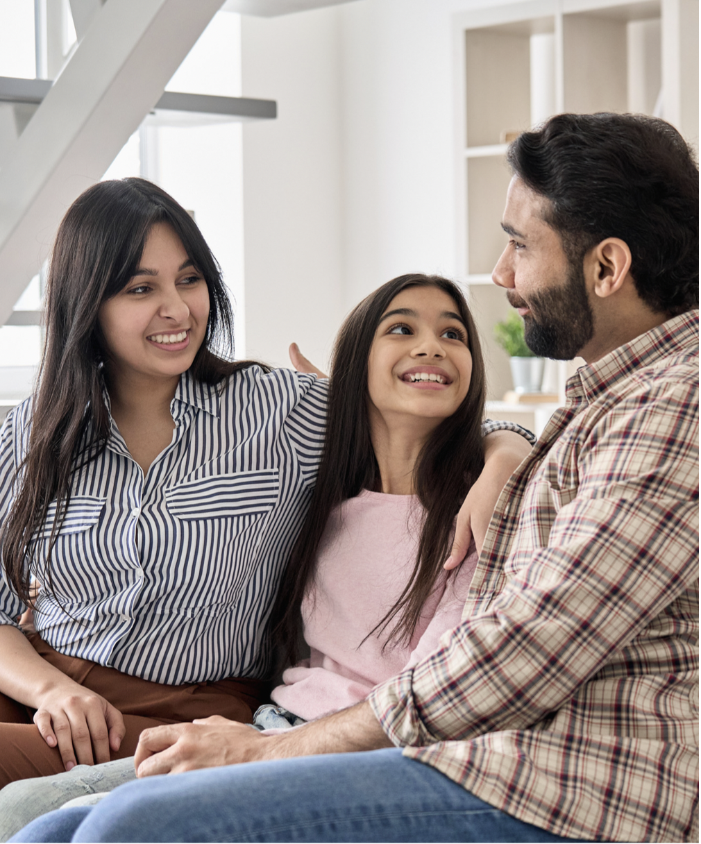 Parents with student
