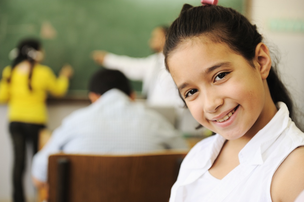 Children at school classroom